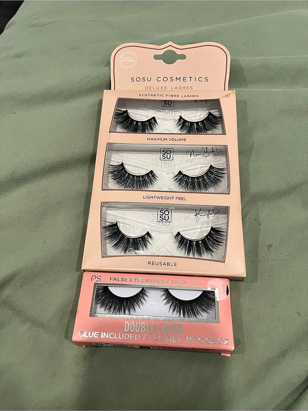 SOSU COSMETICS Deluxe Lashes Multi-Pack / PS False Eyelashes Black & Pink